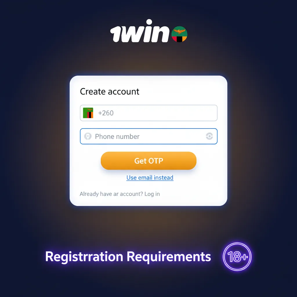 1win Zambia registration checklist: 18+, accurate details, one account, NRC/passport + address proof, own-name payments.